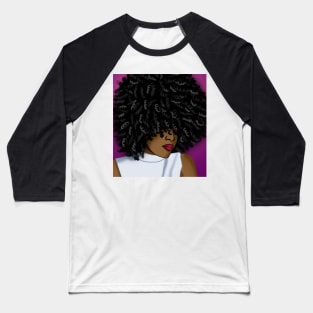 Afro black beautiful woman digital art Baseball T-Shirt